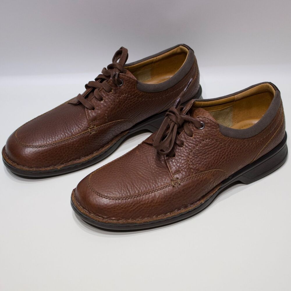 NWOB Clarks Northam Pace Comfort Oxford Tobacco Brown Leather Men's Size 10.5M